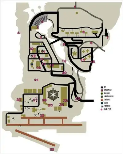 psp侠盗猎车手自由都市的故事地图一览