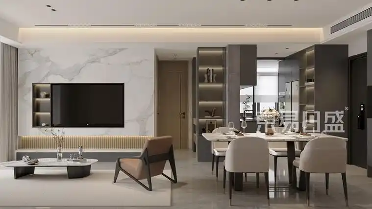 海德园120㎡现代意式风格装修效果图