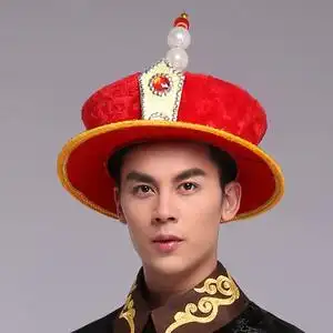 古代清朝皇帝帽子康熙乾隆皇上舞台表演演出古装头饰成人男士帽子