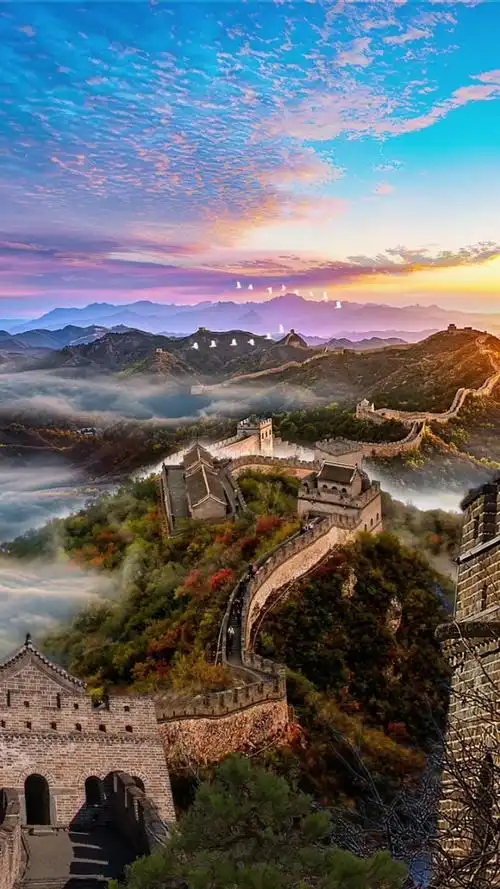 这就是中国的万里长城,雄辉苍凉,大气磅礴"风景 "视觉震撼 "