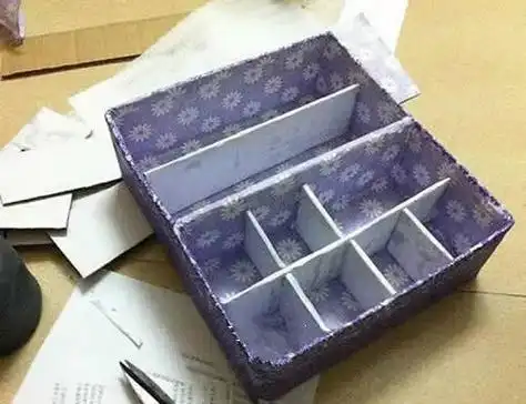 废物利用:用简单鞋盒手工自制内衣收纳盒 - 聚巧网