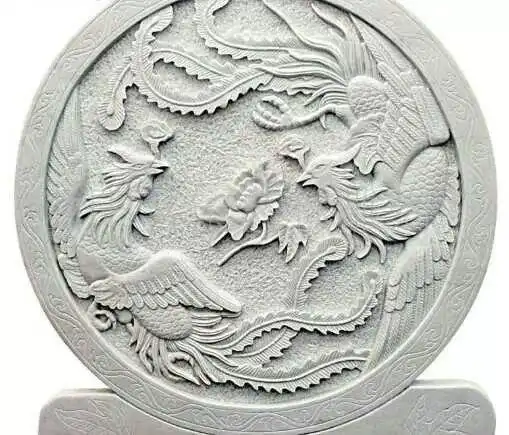 汉白玉凤凰浮雕景观