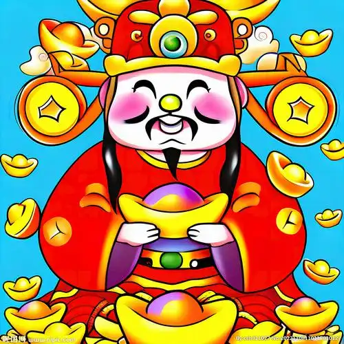 手拿金元宝的财神爷