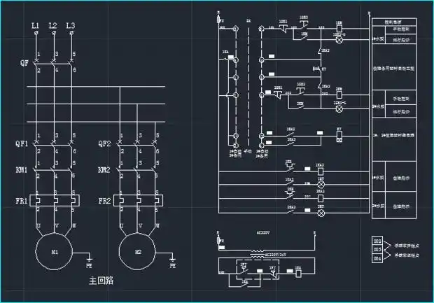 2台水泵一备一用自动手动切换高水位启动任何1台低水位停止超高水位2