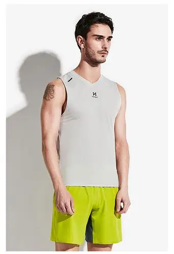 后秀/hotsuit 2019夏季 运动背心 男款 透气无袖v领运动t恤修身 速干t