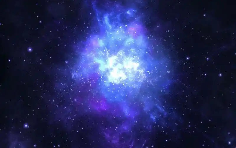 空镜头蓝色星云太空素材分享