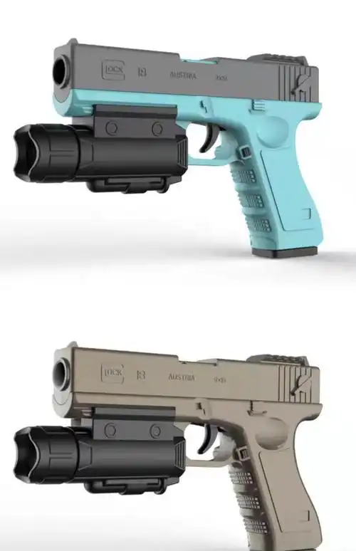 自动回堂抛壳软弹枪手自一体电动连发格洛克抛壳枪自动回膛软弹枪儿童