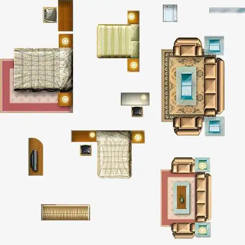 家具平面图大全免抠素材免费下载_觅元素51yuansu.com