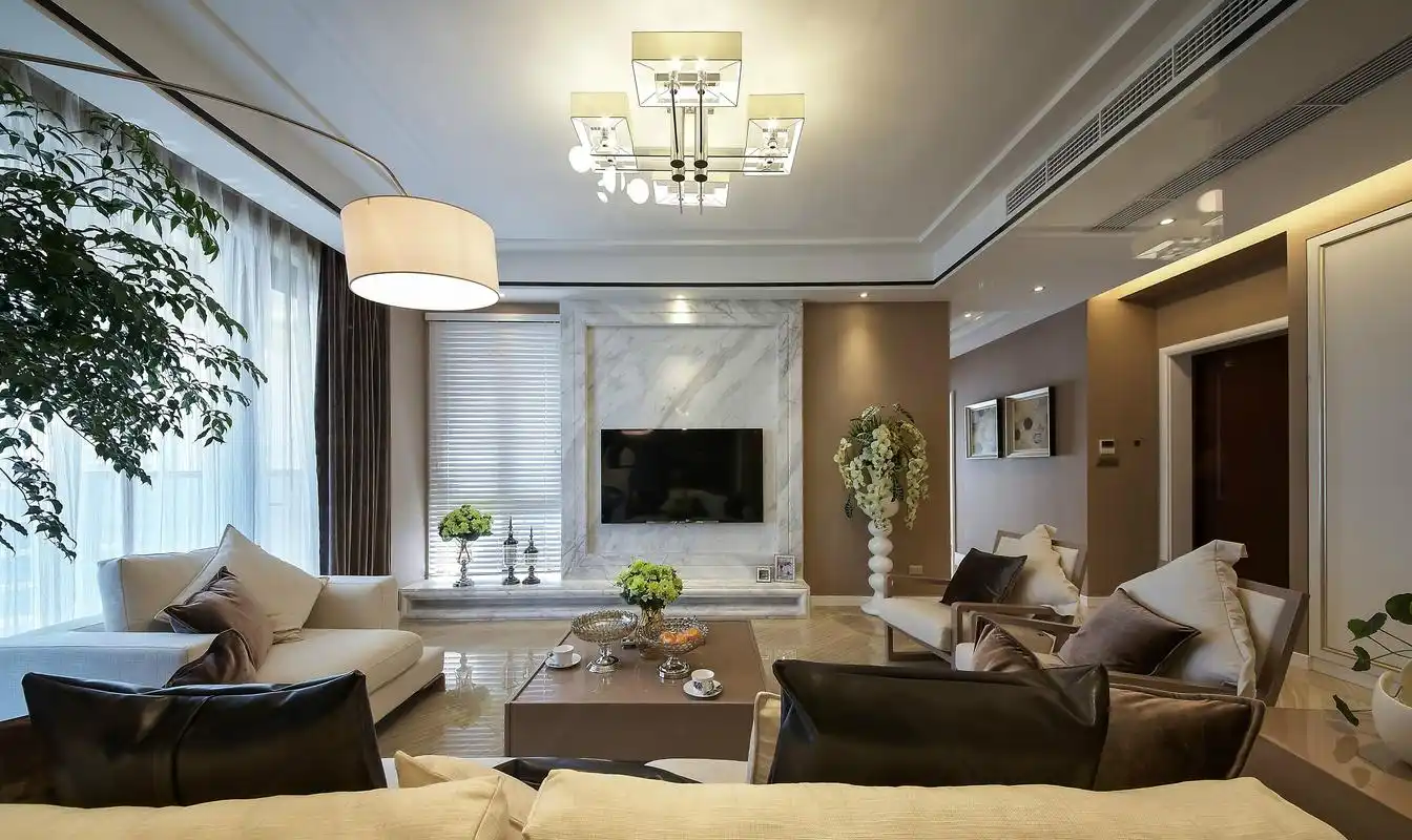 简约风格客厅吊顶造型装修注意事项装完真是美呆了