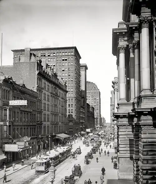 罕见的历史老照片1900年美国各大城市真实街头生活景象