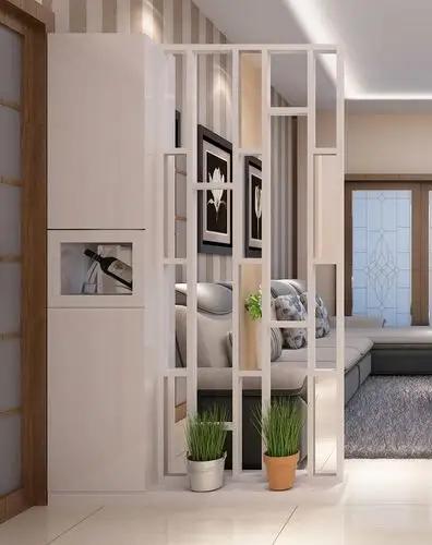 简约创意屏风 客厅镂空隔断 玄关置物架