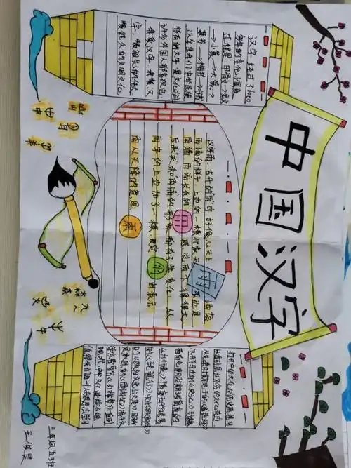 汉字小故事2017级五班手抄报欣赏一年级汉字手抄报图片大全图片有关