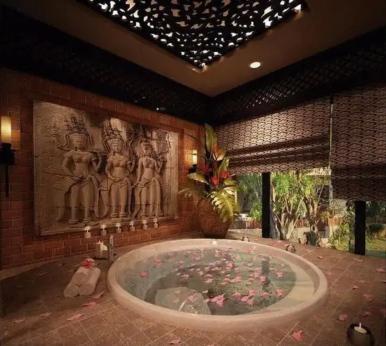 装修效果图大全  东南亚泰式spa会所设计效果图