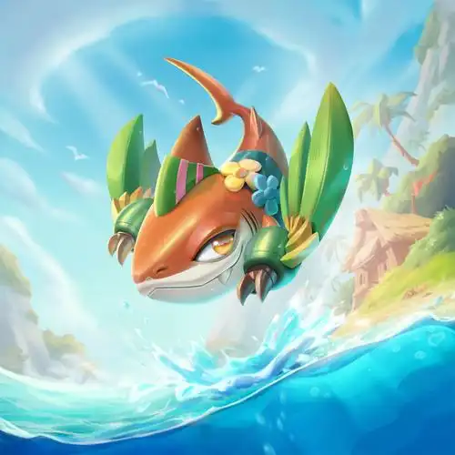 云顶之弈s7泳池派对鲨鲨全形态原画