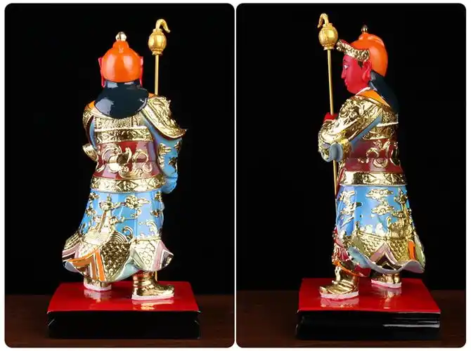 文判官武判官神像道家文武判官树脂佛像居家供奉家用摆件彩绘12寸