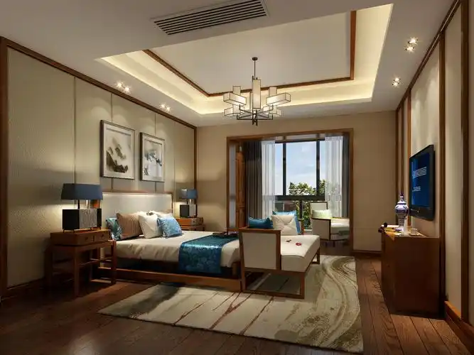 用材:菲格质感墙纸,大自然地板,正泰地板风格:新中式风格面积:248平米