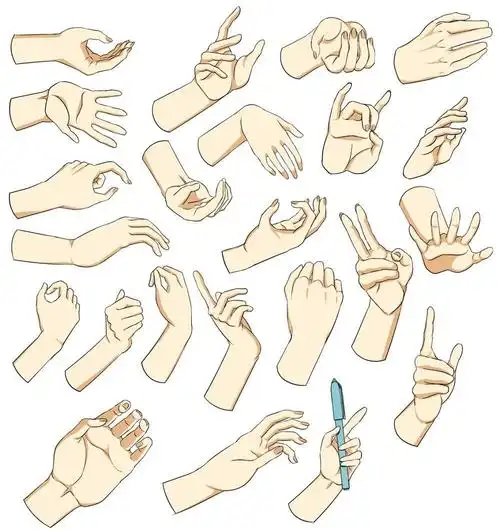 动漫人物中的手应该怎么画