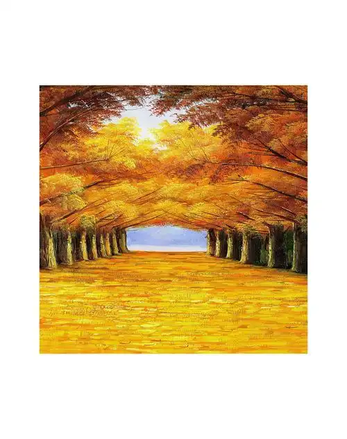 万月wanyue40*40cm黄金大道装饰画3件套