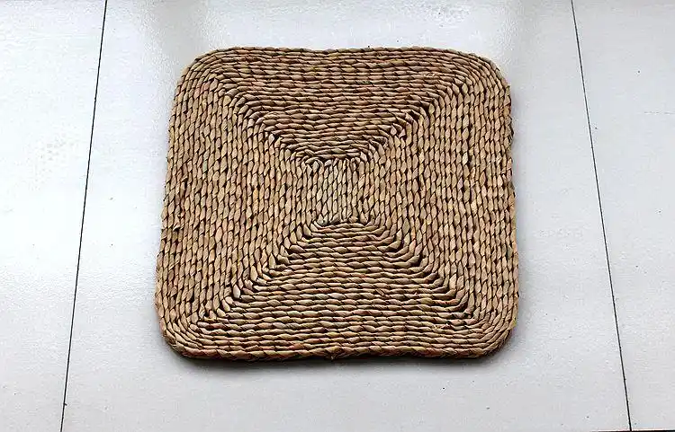 蒲团方形包邮宜家日式坐垫打坐拜佛垫子瑜伽垫藤编草编榻榻米加厚