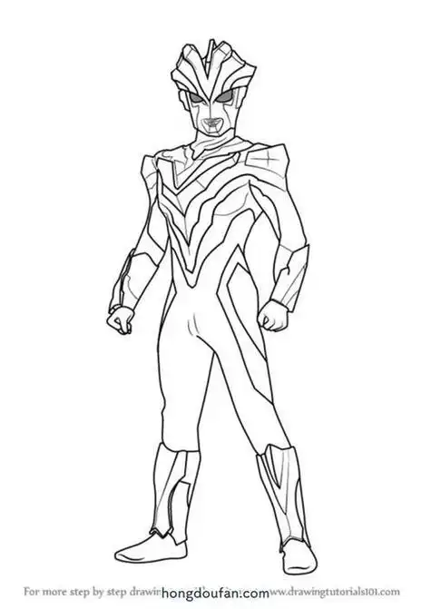 诺亚奥特曼简笔画涂色