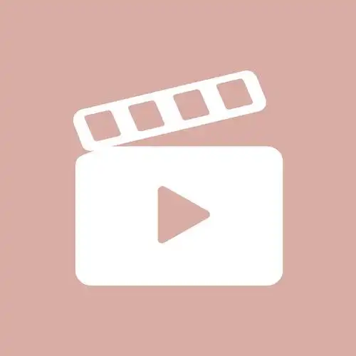 手机媒体播放器应用程序图标psd美学石板电影插图