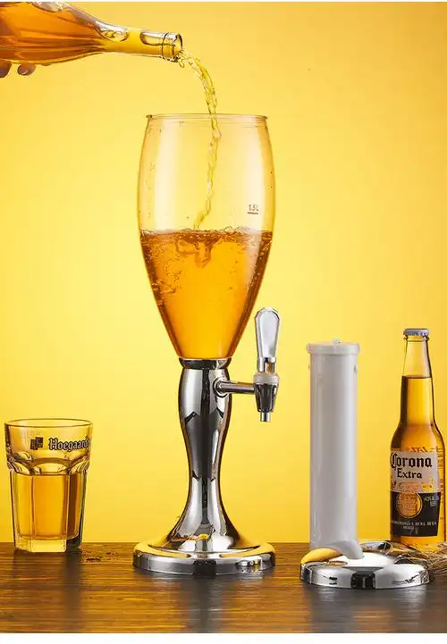 沃之沃 扎啤桶酒炮双头3扎啤酒炮商用发光啤酒机酒塔酒吧酒桶5饮料桶