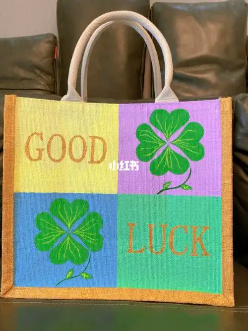 muji无印良品四叶草手绘包包带给你幸运