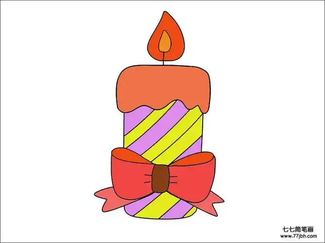 蜡烛拟人简笔画