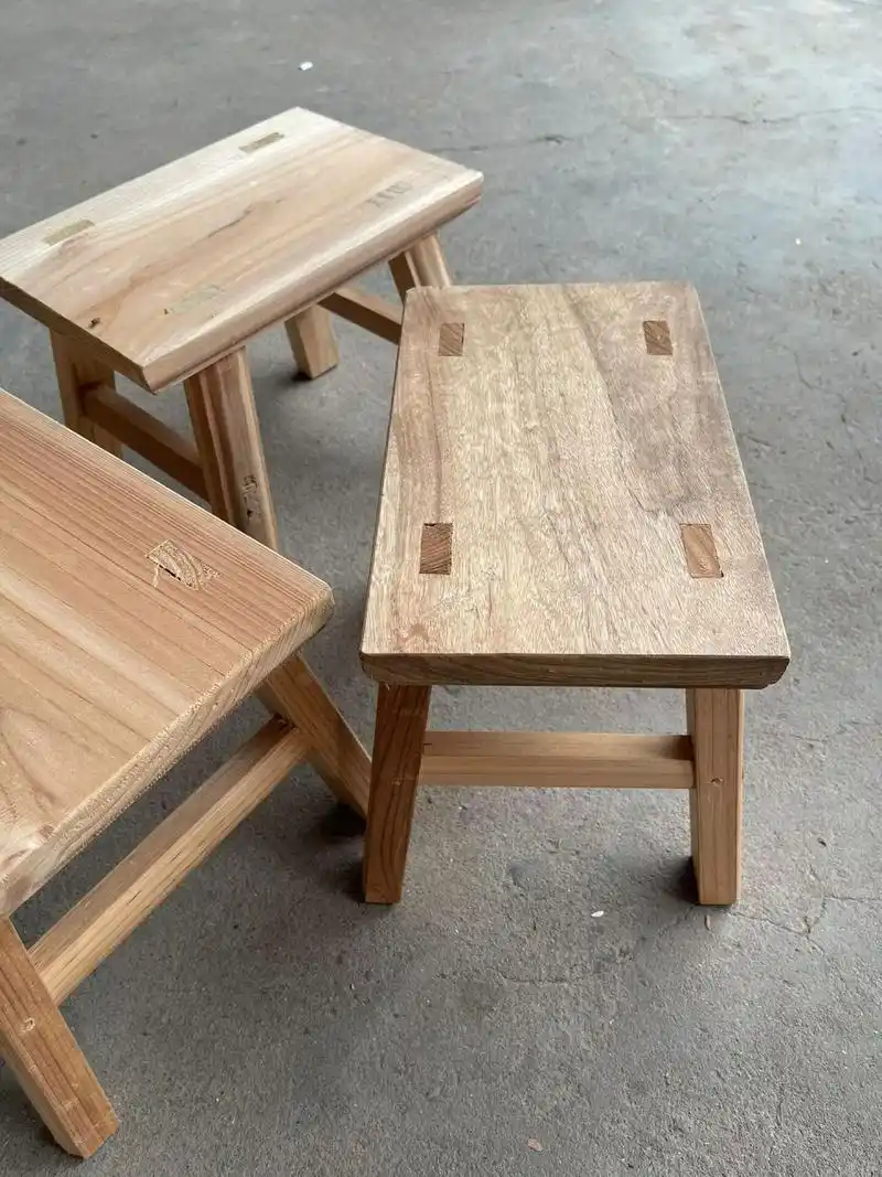 传统木工匠人制作的小矮凳 老爸闲时在家做的凳子 纯传统木工匠人手艺