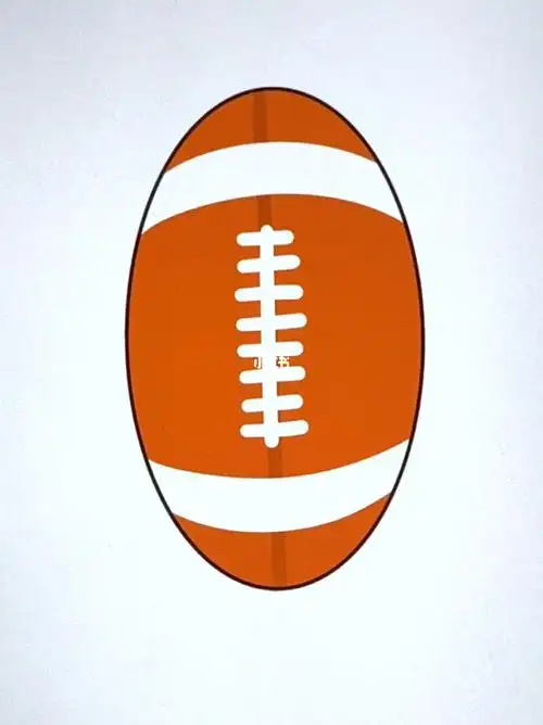 橄榄球简笔画教程