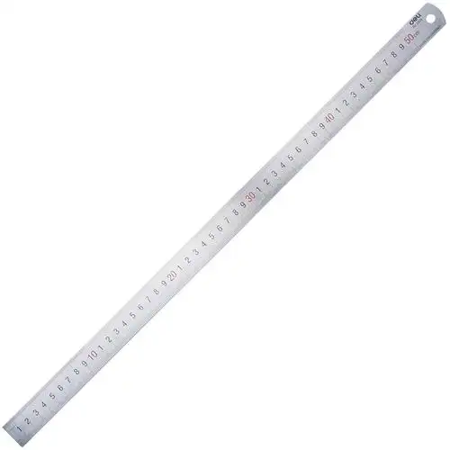 得力8464 50cm钢尺 50厘米钢直尺 加厚 不锈钢尺子 绘图办公文具