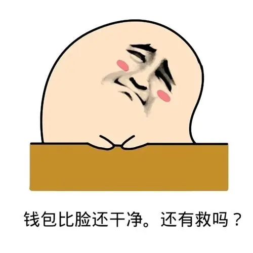 钱包比脸还干净的说说