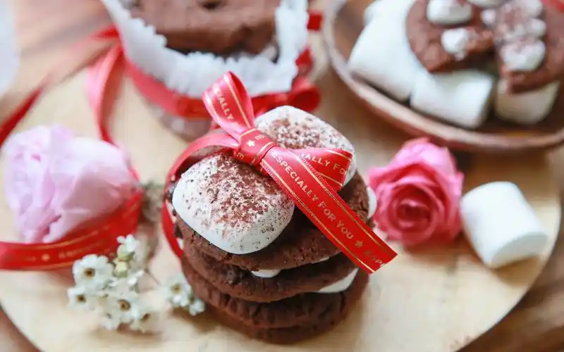 壁纸 巧克力饼干,棉花糖