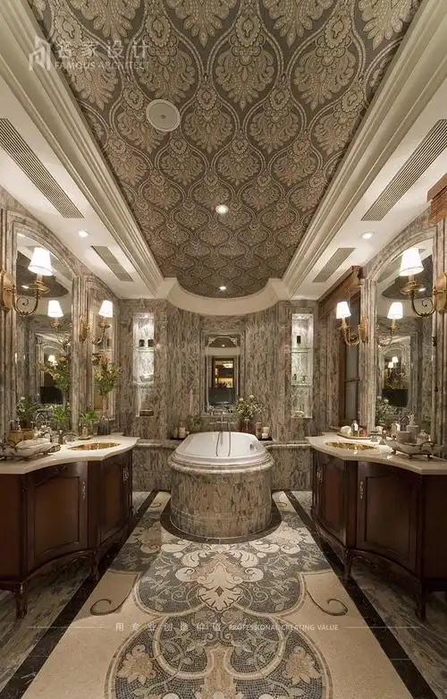 复古欧式豪华别墅卫生间欧式豪华卫生间设计图片赏析