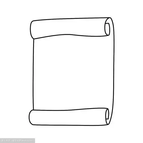 纸卷剪影孤立在白色