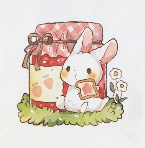 ▽ 水彩 兔子 ins:mokarooru