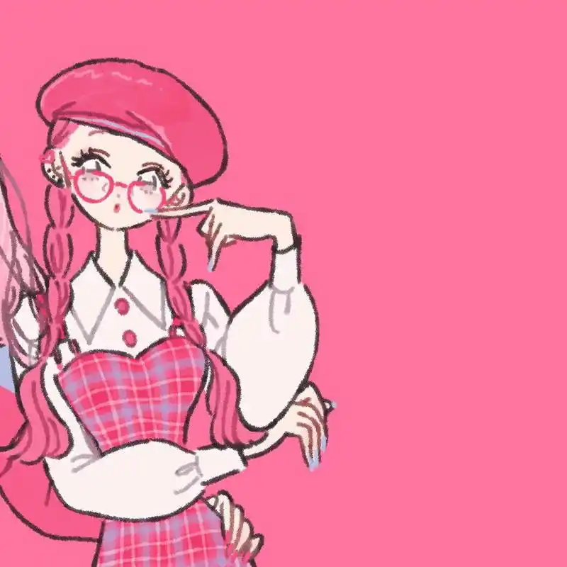 自截闺蜜头像 #手绘头像##闺蜜头像##女生头像# 画师twi:gojio