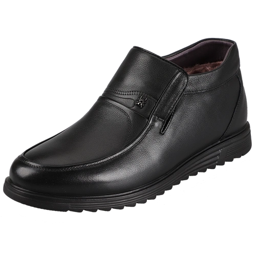 蜘蛛王spiderking男鞋冬季加绒保暖高帮棉鞋商务正装休闲皮鞋男d206r4