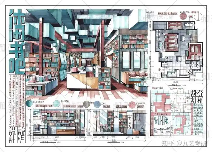 环艺设计61快题基础班作品展示61休闲书吧