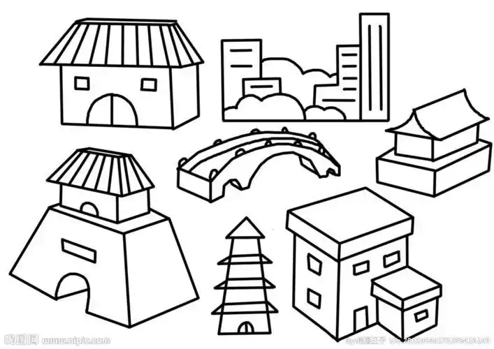 幼儿社区平面图简笔画