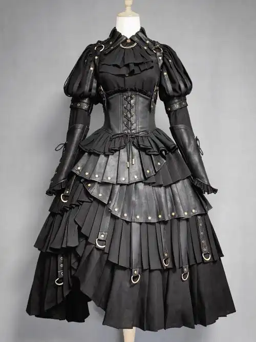 暗黑哥特风复古lolita黑雾钟爱之人70