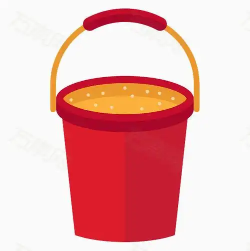 红色的水桶简笔画