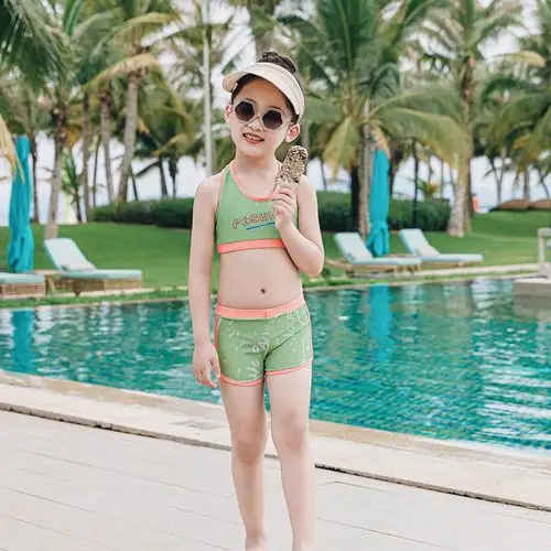 女童泳衣2020年新款韩国公主洋气分体式儿童泳衣女童分体三件套