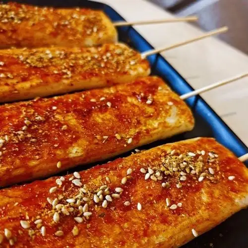 年糕网红脆皮商用手工烧烤白果片甜辣酱嵊州年糕