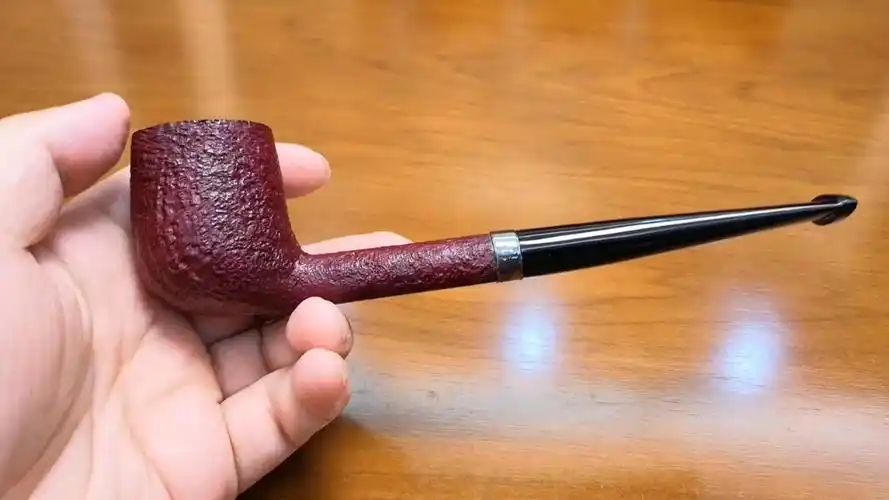 英国登喜路烟斗dunhill rubybark 4110银 经典英式红宝石喷砂撞球铅笔