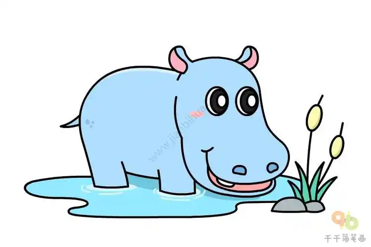 河马简笔画图解