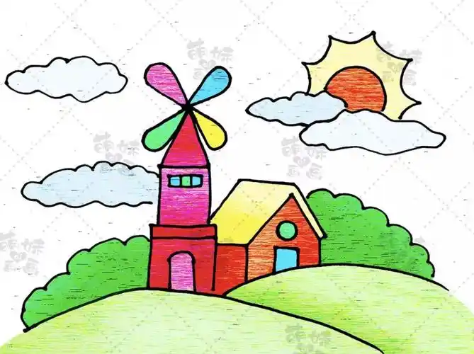 用几根简单的线条就能画出漂亮的风景画简笔画,快来试试吧