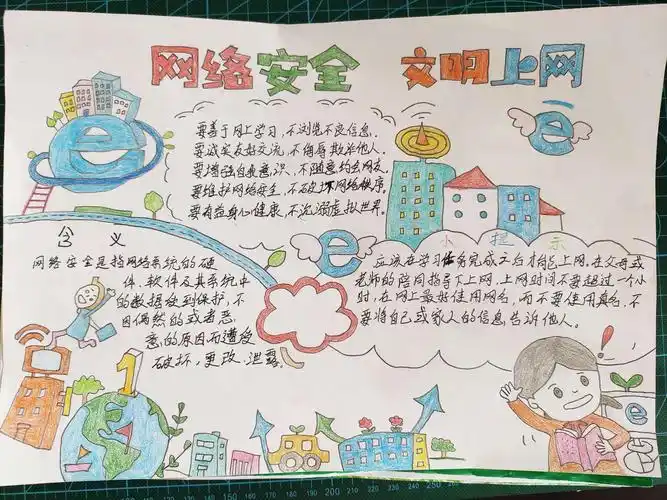 简单网络文明的手抄报 网络文明手抄报