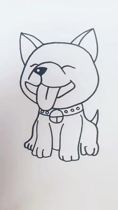 画画原来如此简单#画哈士奇二哈#简笔画教程#儿童画-度小视