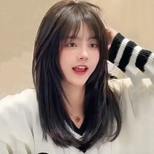 假发女中长发自然仿真发全真人全头套式时尚锁骨发减龄整顶假发套